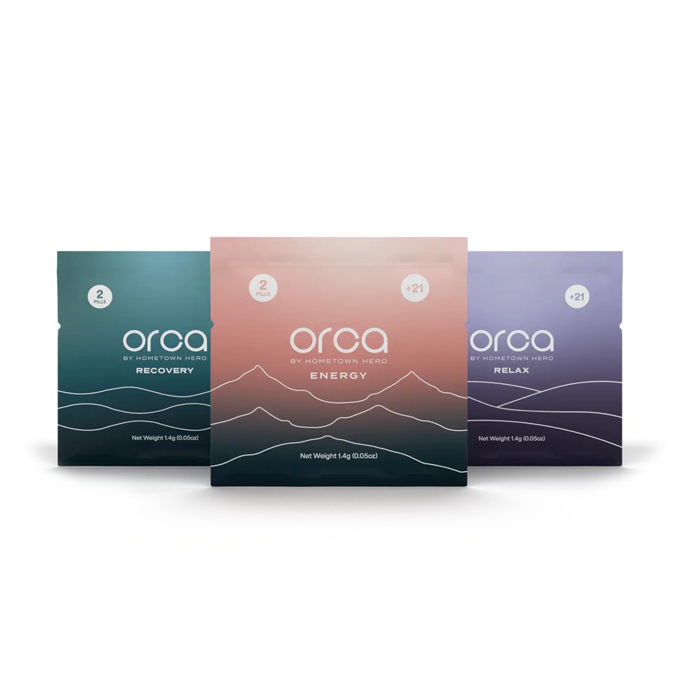 3 small packs of ORCA pills