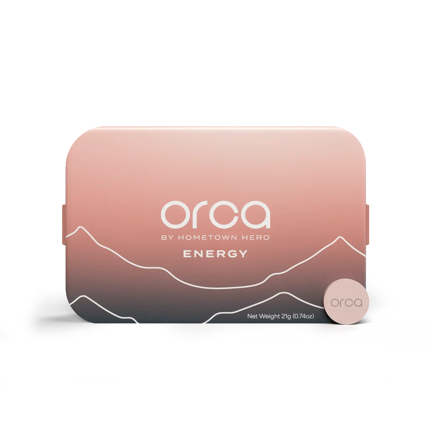 ORCA Energy pink tin with pill